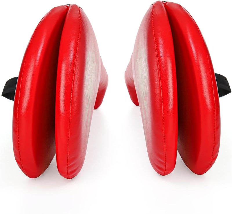 Tlence 2 Pack Taekwondo Kick Pads, 15 x 7.5 x 2 inch Double Kicking Target Paddles, PU Leather Martial Arts Training Pad, TKD Strike Kickboxing Punching Sparring Equipment for Youth Adult - Image 5